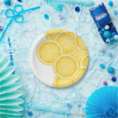Assiettes En Carton Plaque en papier citron Spritz jaune (Fête)