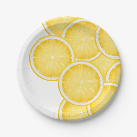 Assiettes En Carton Plaque en papier citron Spritz jaune (Devant)