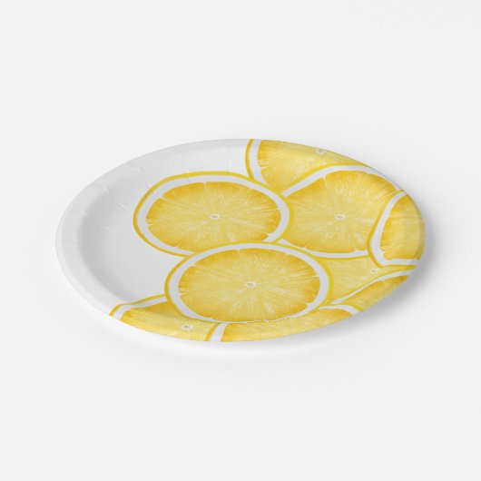 Assiettes En Carton Plaque en papier citron Spritz jaune (Angle)