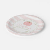 Assiettes En Carton Plaque en papier Citrouille rose (Angle)
