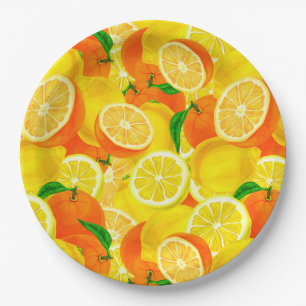 Assiettes En Carton Plaque en papier Citrus