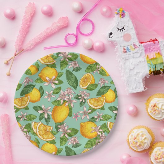 Assiettes En Carton Plaque en papier Citrus (Fête)