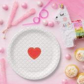 Assiettes En Carton Plaque en papier - Coeurs (Fête)