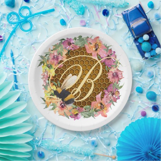 Assiettes En Carton Plaque en papier d'abeille (Fête)