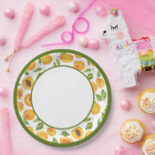 Assiettes En Carton Plaque en papier d'abricot jaune botanique (Fête)