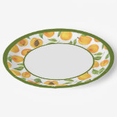 Assiettes En Carton Plaque en papier d'abricot jaune botanique (Angle)