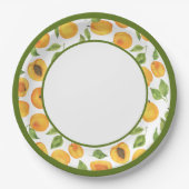 Assiettes En Carton Plaque en papier d'abricot jaune botanique (Devant)