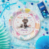 Assiettes En Carton Plaque en papier d'aquarelle allemande pointeur co (Fête)