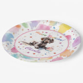 Assiettes En Carton Plaque en papier d'aquarelle allemande pointeur co (Angle)