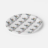 Assiettes En Carton Plaque en papier d'art floral Push Scooter (Angle)