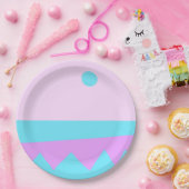 Assiettes En Carton Plaque en papier d'art graphique paysager Abstrait (Fête)