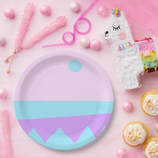 Assiettes En Carton Plaque en papier d'art graphique paysager Abstrait (Fête)