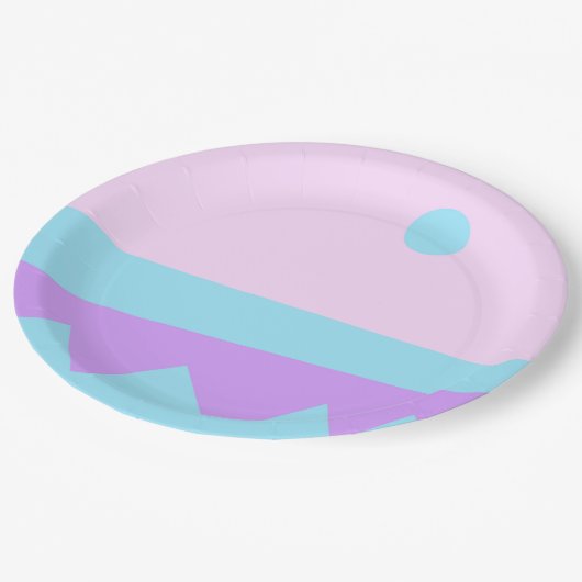 Assiettes En Carton Plaque en papier d'art graphique paysager Abstrait (Angle)