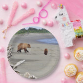 Assiettes En Carton Plaque en papier de 9 po avec ours/grizzli (Fête)