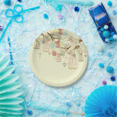 Assiettes En Carton Plaque en papier de cage d'oiseaux de jardin (Fête)