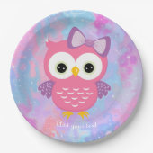 Assiettes En Carton Plaque en papier de chouette (Devant)