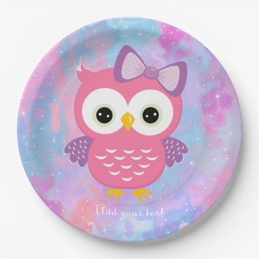 Assiettes En Carton Plaque en papier de chouette (Devant)
