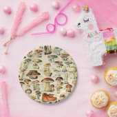 Assiettes En Carton Plaque en papier de collection de champignons (Fête)