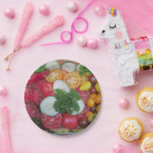 Assiettes En Carton Plaque en papier de concombre de tomate (Fête)