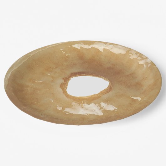 Assiettes En Carton Plaque en papier de Donut laqué (Angle)