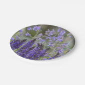 Assiettes En Carton Plaque en papier de fleurs violettes (Angle)