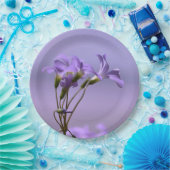 Assiettes En Carton Plaque en papier de fleurs violettes (Fête)