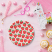 Assiettes En Carton Plaque en papier de fraises cuites (Fête)