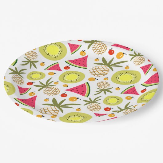 Assiettes En Carton Plaque en papier de fruits (Angle)