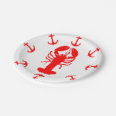 Assiettes En Carton Plaque en papier de homard et d'Ancre (Angle)