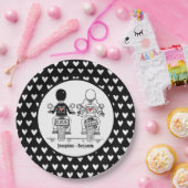 Assiettes En Carton Plaque en papier de la fête de mariage personnalis (Fête)