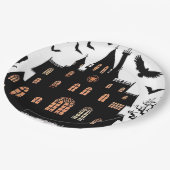 Assiettes En Carton Plaque en papier de la maison hantée (Angle)