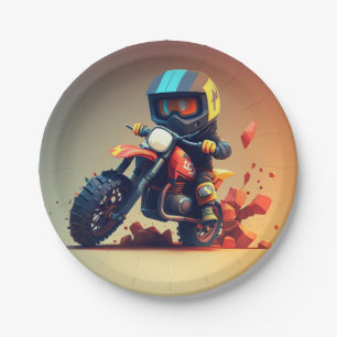 Assiettes En Carton Plaque en papier de la partie Motocross