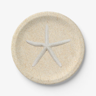 Assiettes En Carton Plaque en papier de mariage Starfish Beach
