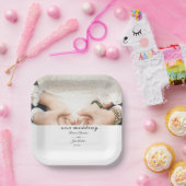 Assiettes En Carton Plaque en papier de mariée élégante personnalisée (Fête)