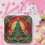 Assiettes En Carton Plaque en papier de Noël (Fête)