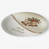 Assiettes En Carton Plaque en papier de Noël Or (Angle)