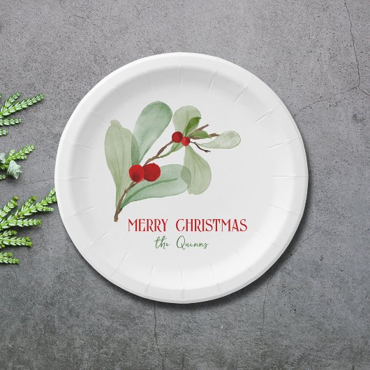Assiettes En Carton Plaque en papier de Noël verte