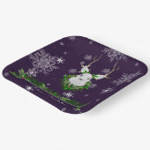 Assiettes En Carton Plaque en papier de rennes pourpre (Angulaire)