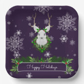 Assiettes En Carton Plaque en papier de rennes pourpre (Recto)