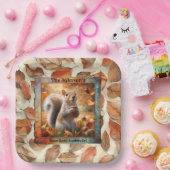 Assiettes En Carton Plaque en papier d'écureuil amusant (Fête)