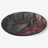 Assiettes En Carton Plaque en papier d'élégance gothique (Angle)