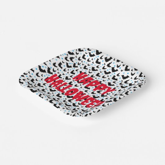 Assiettes En Carton Plaque en papier design Halloween éffrayante chauv (Angulaire)