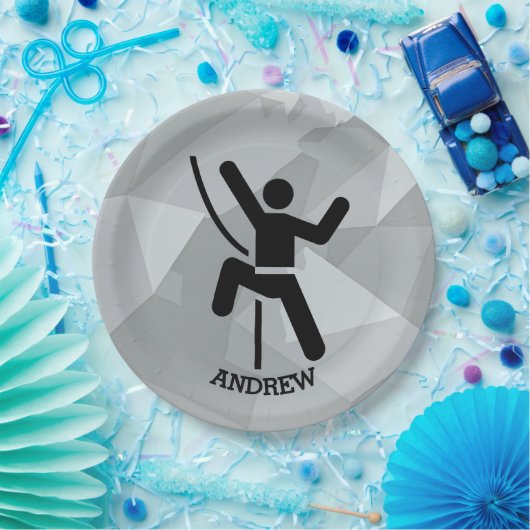 Assiettes En Carton Plaque en papier design Rock Climber (Fête)
