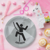 Assiettes En Carton Plaque en papier design Rock Climber (Fête)