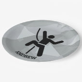 Assiettes En Carton Plaque en papier design Rock Climber (Angle)