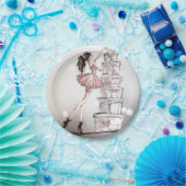 Assiettes En Carton Plaque en papier d'illustration de la mode de Noël (Fête)