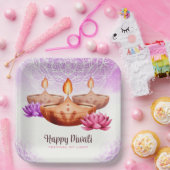 Assiettes En Carton Plaque en papier Diwali (Fête)