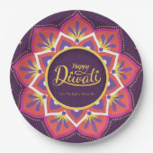 Assiettes En Carton Plaque en papier Diwali (Devant)