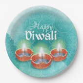 Assiettes En Carton Plaque en papier Diwali (Devant)