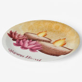 Assiettes En Carton Plaque en papier Diwali (Angle)